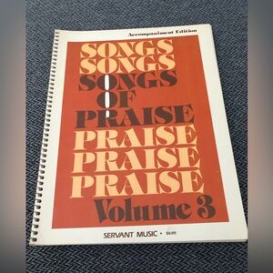 Vintage 1979 Songs Of Praise Volume 3 Sheet Music Accompaniment Edition